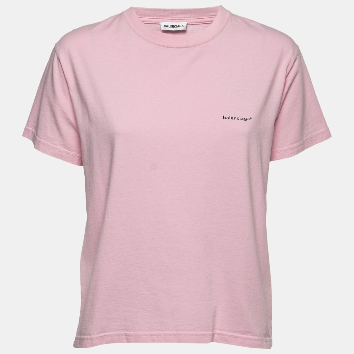 け*し様 BALENCIAGA ピンク Tシャツ XS 新品タグ付き WMNS) Balenciaga Gothic Type Shrunk T-Shirt 'Light Pink