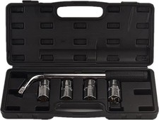 Telescoping Extendable Wheel Lugs Wrench with Four SAE  Metric Double-Side Lug