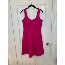 J. Crew Factory Hot Pink Scoop Neck Mini Dress size S NWT