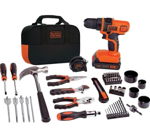 BLACK+DECKER 20V Max Drill & Home Tool Kit 68 Piece LDX120PK New In Sealed Box