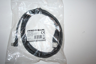Pro Signal PSG91619 USB-A-Stecker auf rechtwinkligen USB-Mini-B-Kabel, 2 m