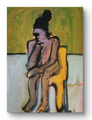 Original Acryl Gemälde 12 x 16 cm Leinwand, Life Class Study 4