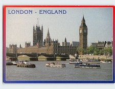 Postcard Big Ben Houses of Parliament and River Thames London England