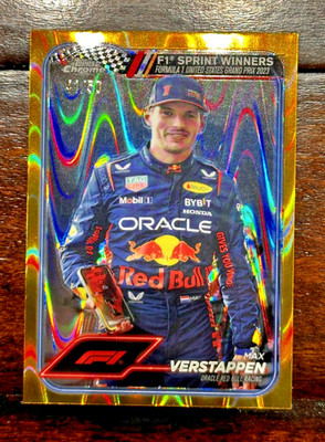 2024 Chrome Formula 1 F1 - #152 Max Verstappen Sprint Winner Gold RayWave /50