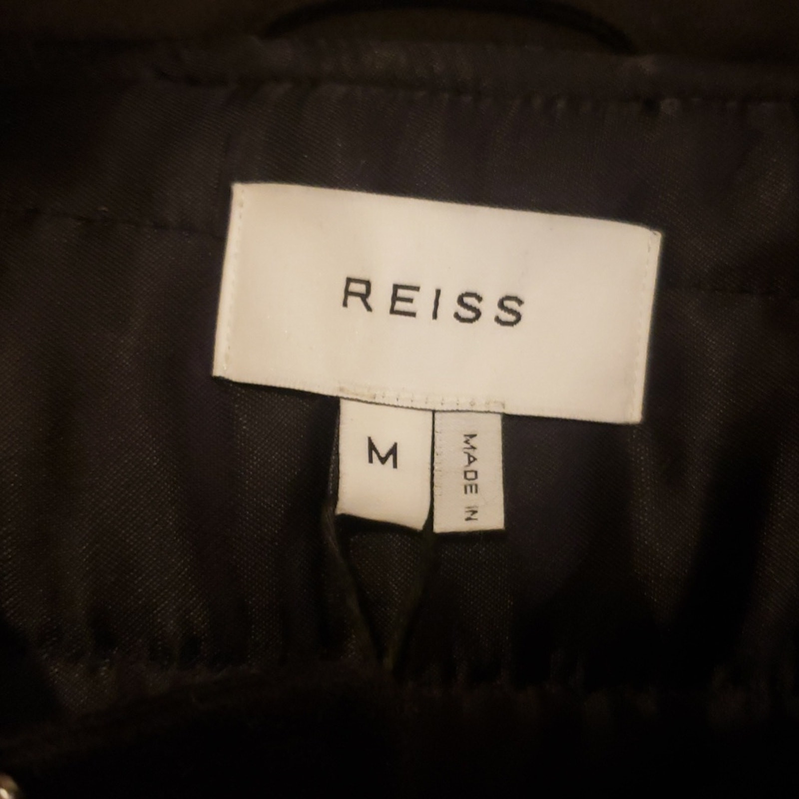 REISS MEN'S WOAT - WOOL BLOUSON, NAVY, SIZE M, ORIGINALLY $520.00 image 3
