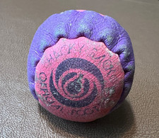 Vintage Hacky Sack Official Footbag Hand Made 2-Panel Purple Pink 4151994
