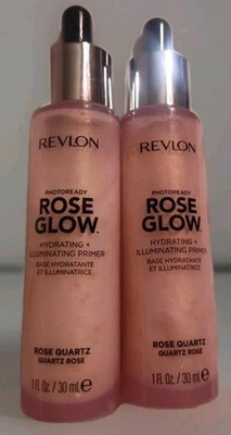 2 PACK Revlon Rose Glow Hydrating + Illuminating Primer Rose Quartz 1 oz each