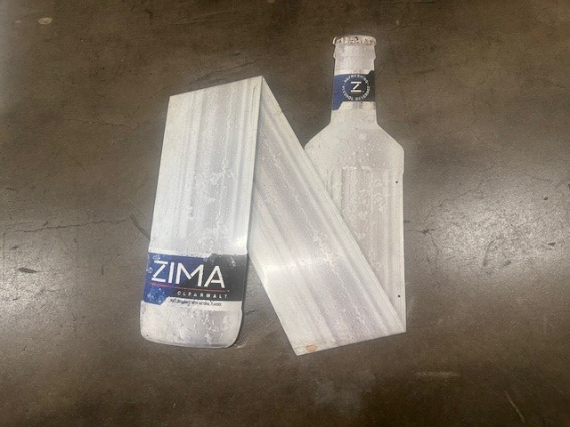 ZIMA Vintage Metal Beer Sign 18.5