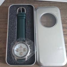 Seltene Armbanduhr mit Stoppuhr "Berliner Pilsner" Leder Armband Folie OVP Bier