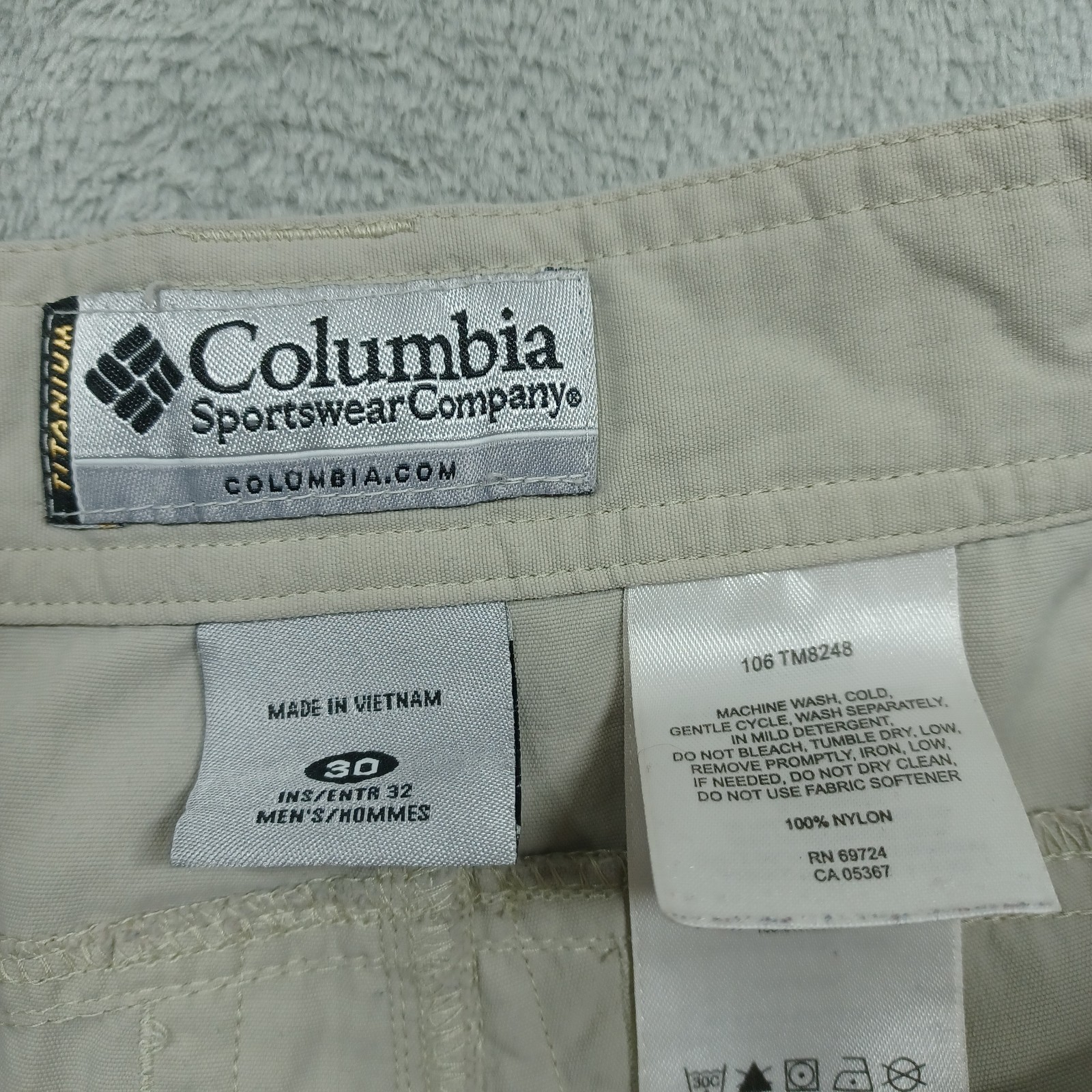 Columbia Pants Mens 30 Brown Convertible Titanium Nylon Outdoor Hiking thumbnail 3