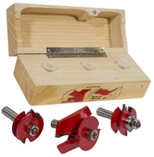 Neiko 10111A 3 Pc Industrial Ogee Cutter Router Bit Set Carbide Blade 1/2" Shank