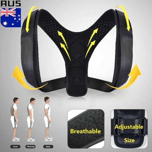 Back Posture Corrector Brace Clavicle Shoulder Strap Belt Women Men Adjustable - Picture 6 of 7