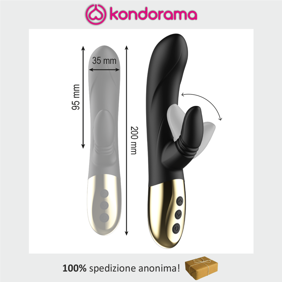 Ibiza vibratore donna rabbit con stimolatore clitorideo mobile licking 2 motori