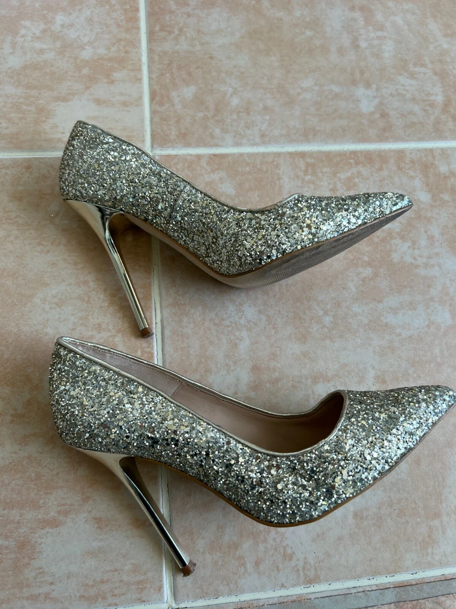 Pre-owned Louis Vuitton Glitter Heels In Gold