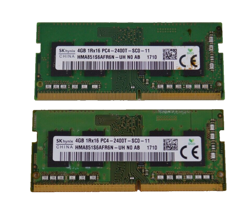 Pair SK Hynix 4GB 1Rx16 PC4-2400T Laptop RAM Memory HMA851S6AFR6N-UH TESTED! - 第 1/4 張圖片