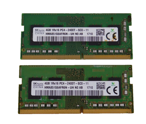 Paar SK Hynix 4GB 1Rx16 PC4-2400T Laptop RAM Speicher HMA851S6AFR6N-UH GETESTET! - Bild 1 von 4