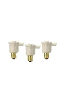 Coleman Cable 59416 Indoor Candelabra Light Sensor Control Socket 3 Pack