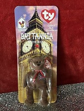 Britannia The Bear-1996 McDonalds Ty Beanie Baby with Rare Errors 1993, OakBrook