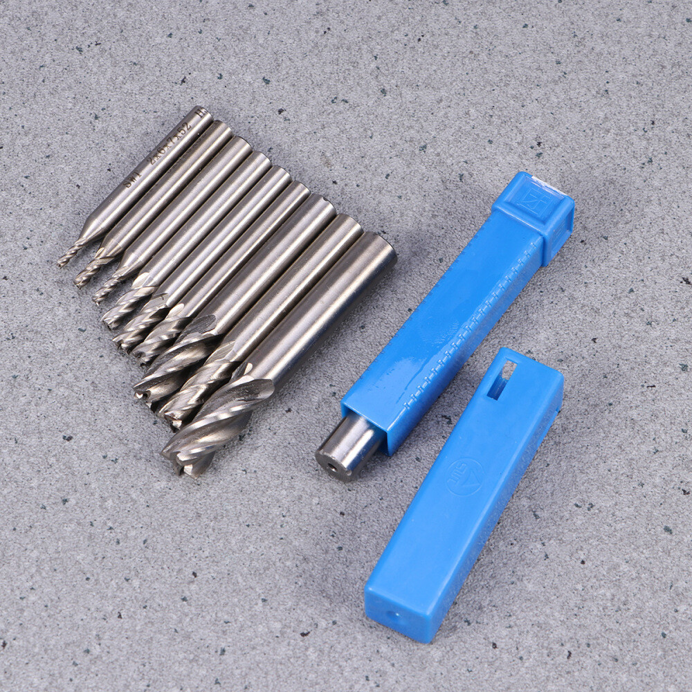 10 PCS End Mill Set Aluminum Milling Bits Metal Milling Machine Bits eBay