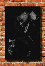 4391 YBN Almighty Jay Custom Rapper Battling My Spirit 24x36  Canvas Poster