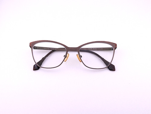 Nat & Coco Eyeglasses, Frames Only, NC1294 Brown, 51-17-140, Metal, France