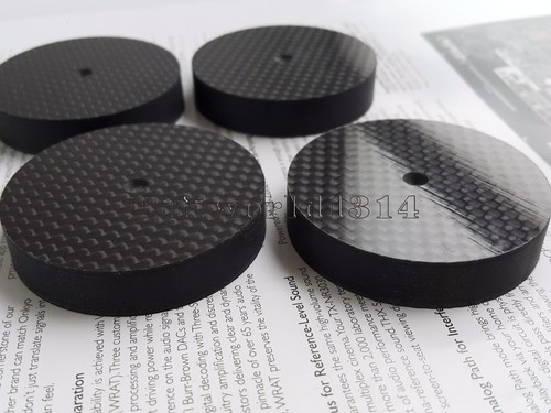4x Speaker Spikes Spike Stand Feet base pad High End carbon Fiber 50mm - Picture 2 of 4