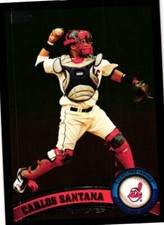 2011 TOPPS BLACK BORDER CARLOS SANTANA BASEBALL CARD #209