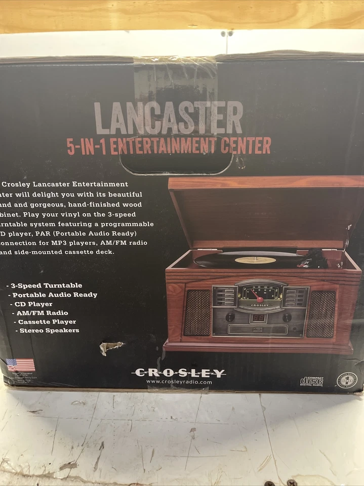 Crosley Lancaster 5 in 1 entertainment system factory sealed box NEW CR42C-PA - Image 4 of 4