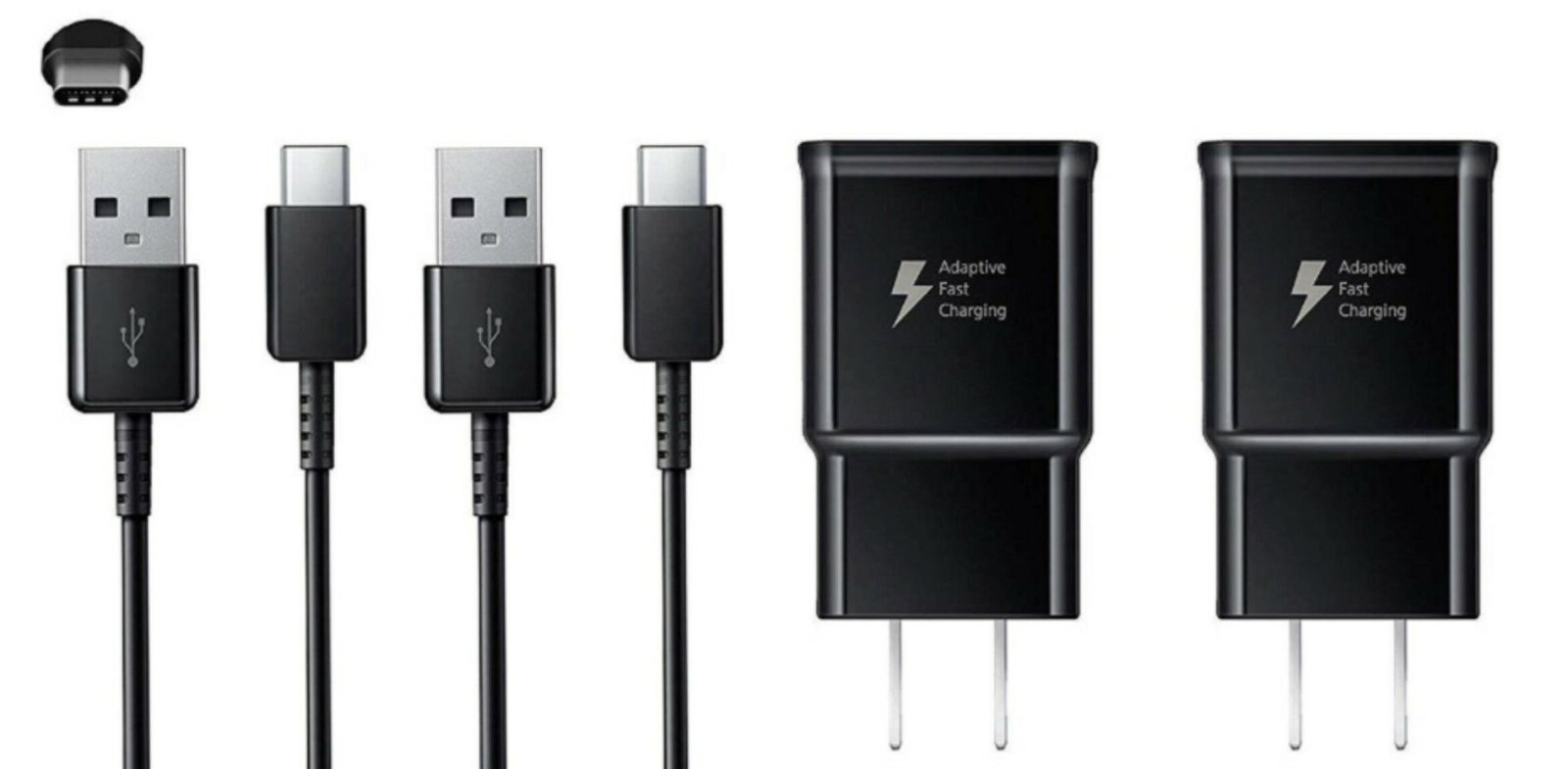 2-PACK FAST ADAPTIVE CHARGER+TYPE C USB CABLE FOR LG STYLO 4