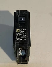 Square D DP-4075 Type HOM Circuit Breaker 15-Amp 10kA 1-Pole 