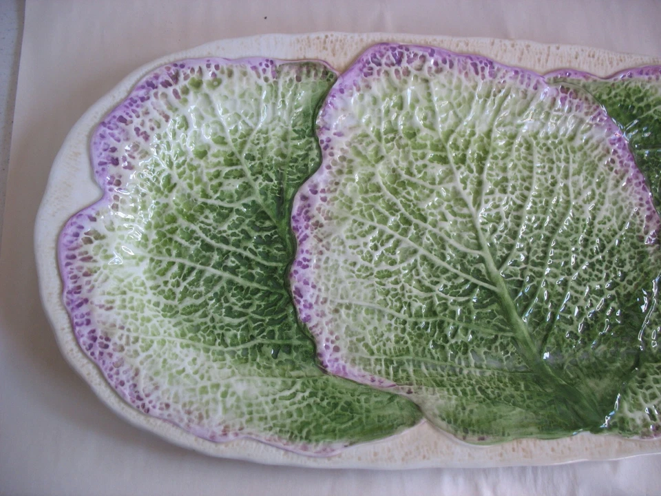 Plato ovalado de colección con patrón de mayólica col Italia 20” x 10” Leonardo Ceramiche Foto 4 de 4