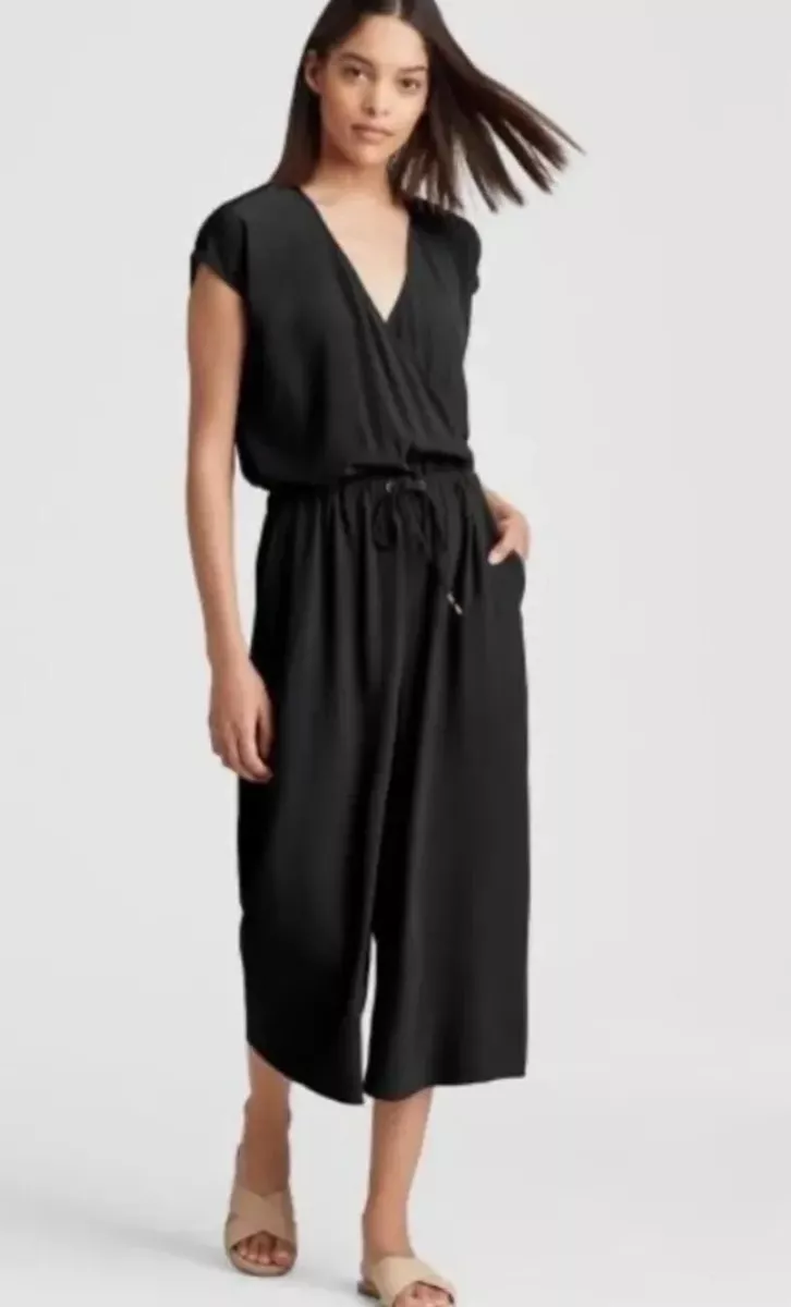 Eileen fisher cap 2025 sleeve jumpsuit