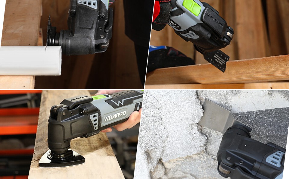 WORKPRO Oscillating Multi-Tool Kit Corded Quick-Lock Replaceable ...