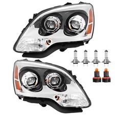 For GMC Acadia 2007-2012 Projector Headlights Headlamps W/bulbs Left+Right Clear