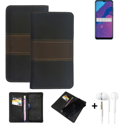 Wallet Case + Kopfhörer für Huawei Honor 9A Schutzhülle Hand Tasche