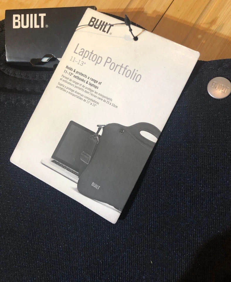 BUILT Black Portfolio Briefcase / Shoulder Bag 11- 13" Laptop /Notebook. NWT. - Image 4 of 4