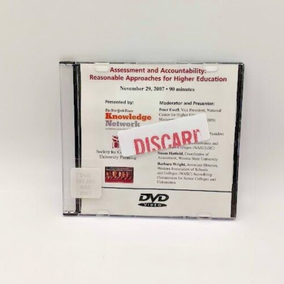 Assessment And Accountability: Reasonable Approaches For Higher Education (DVD)