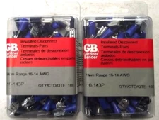 Gardner Bender 10-143P Insulated Disconnect Terminal Pairs 16-14AWG 2-100pks USA