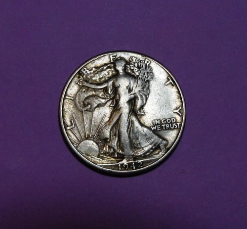 1942 P Philadelphia Walking Liberty silver half dollar VF