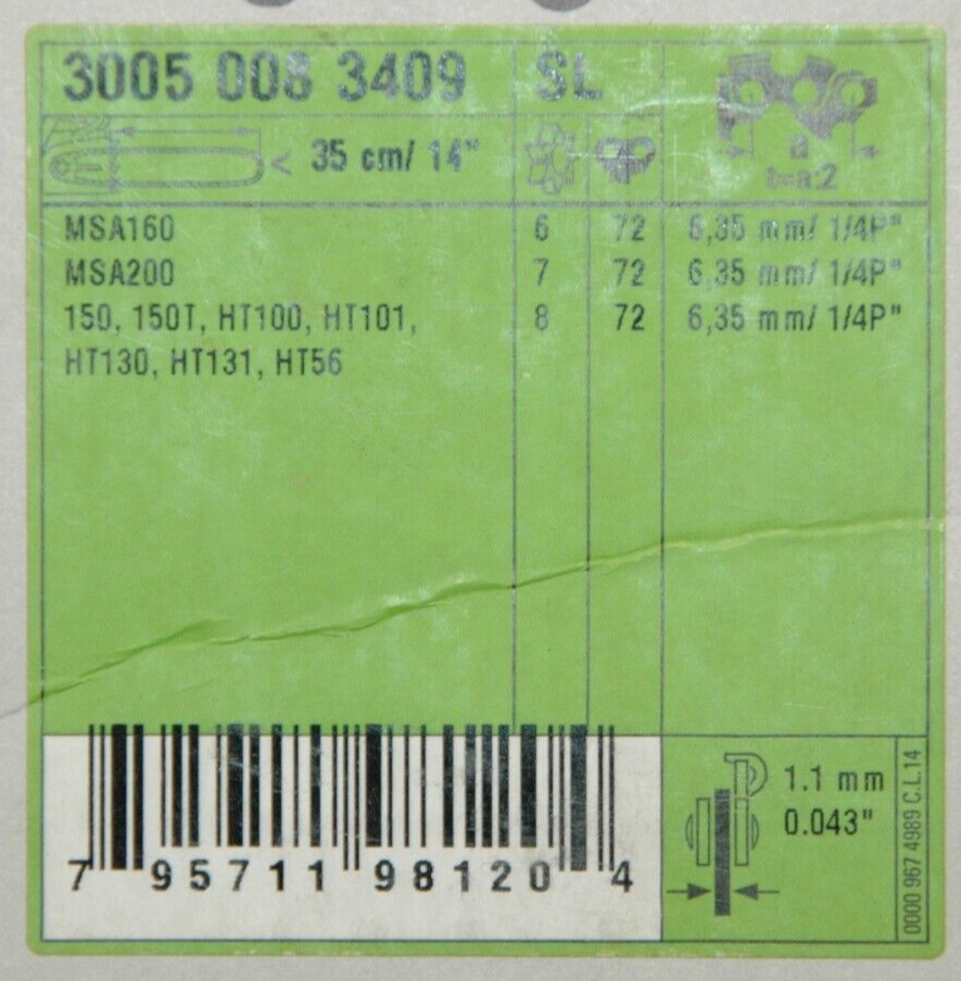 Barra Guida Archer 14" 1/4"-043-72DL Sostituisce 3005 008 3409 - Foto 9