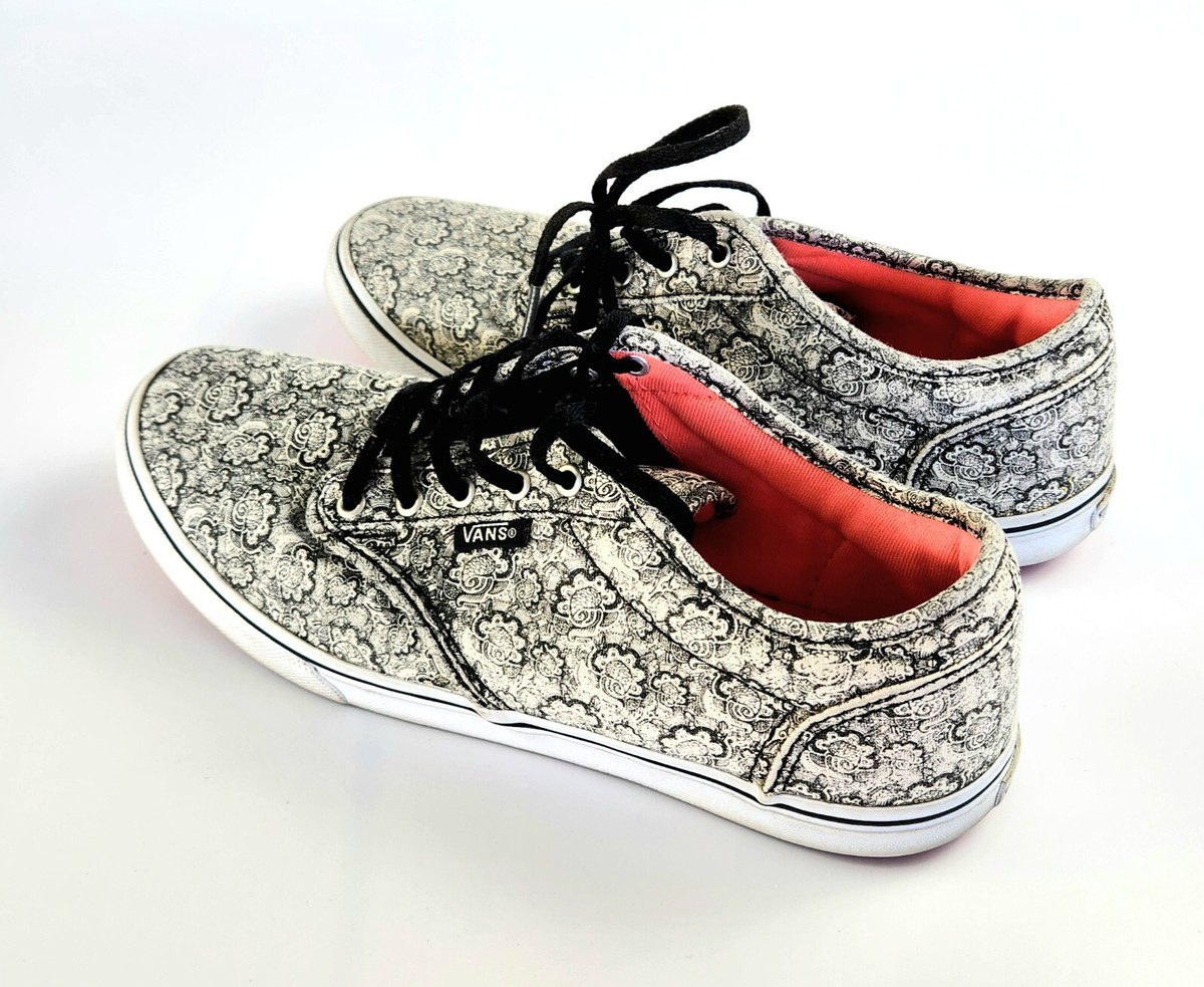 VANS Women's Sneakers Size -Vietnam- White Black with Pink