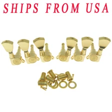 Wilkinson 3L3R E-Z Post Guitar Tuners Machine Heads with Tulip Buttons Gold GD