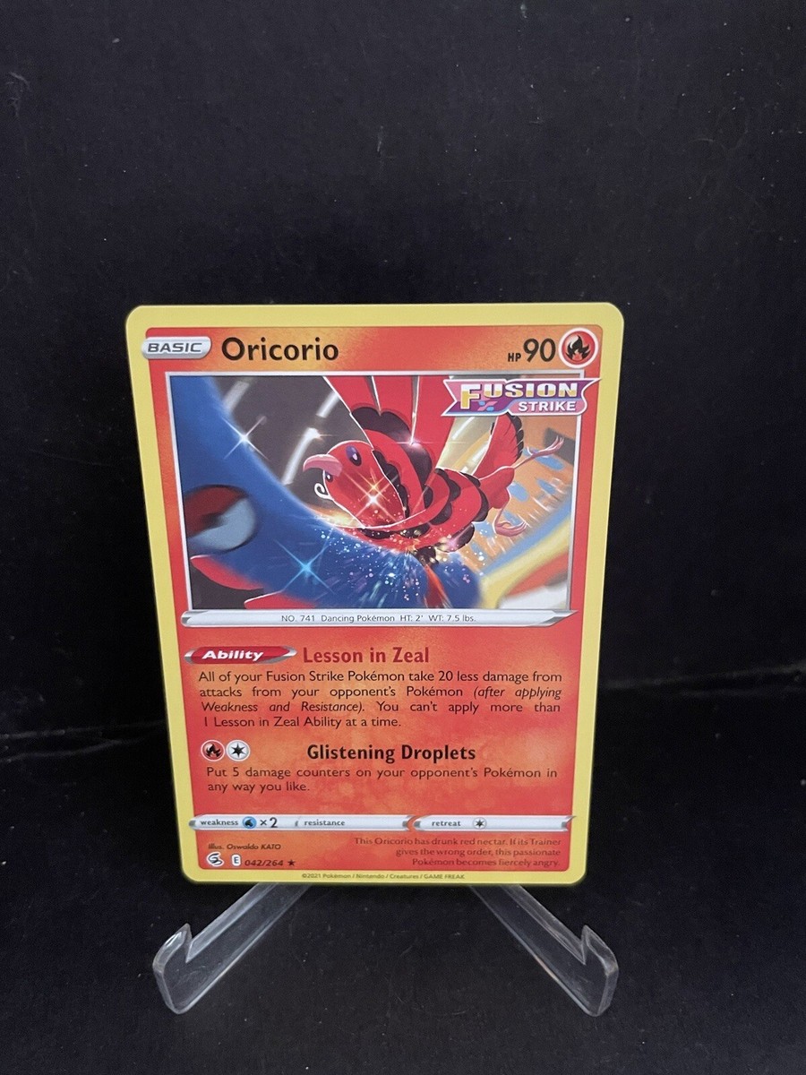 oricorio fusion strike pokemon card value Pokémon TCG Oricorio Fusion Strike 042/264 Regular Rare