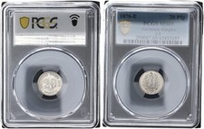 Kaiserreich 20 Pfennig 1876-E J.5 Silber  PCGS MS65   110183