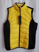Body Glove Yellow & Black Down Puffer Vest Woman's Size SMALL OR LARGE NWT