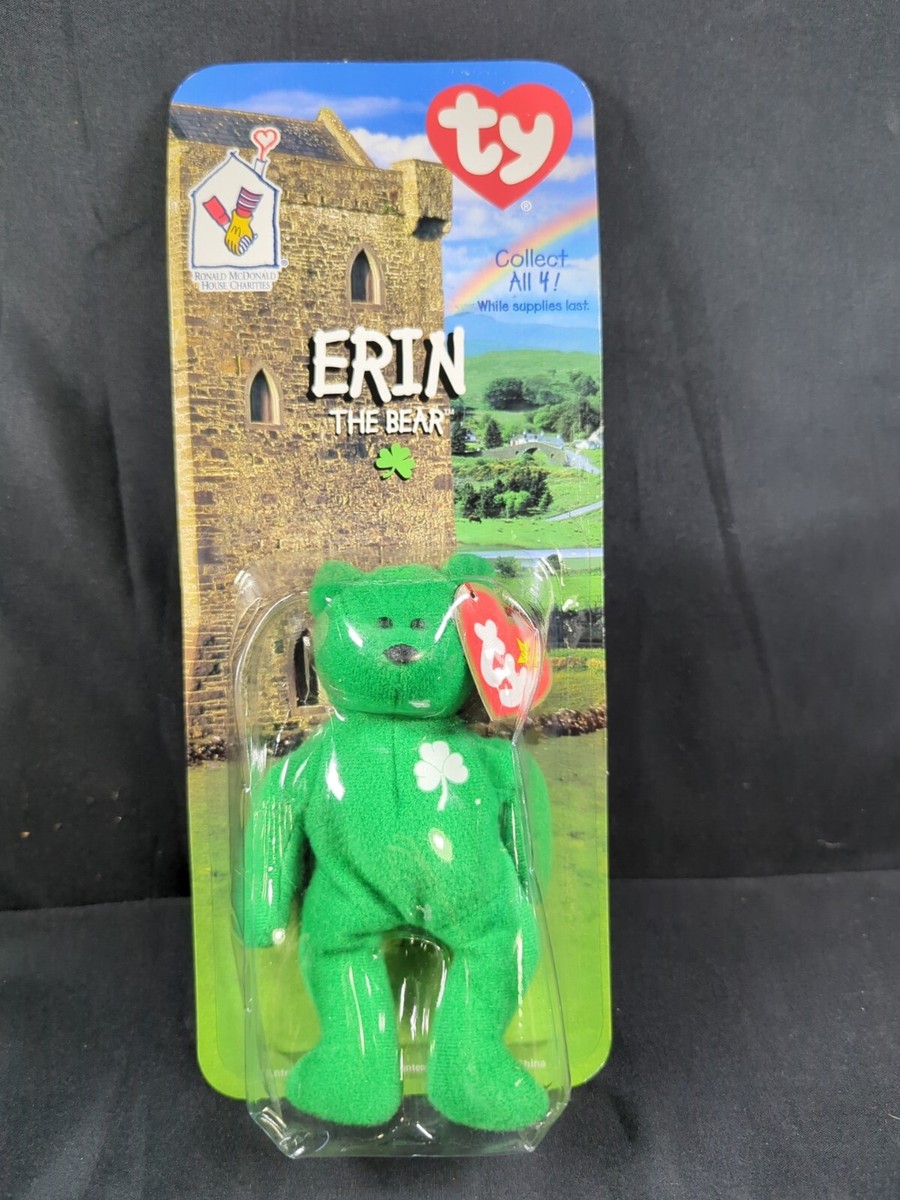 Erin Beanie Ty Erin The Bear Value RARE GOOD CONDITION Ty Beanie