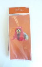 Halloween Dog Cat Wig Costume Red Hair Devil Dress Up Pet One Size Fits Most