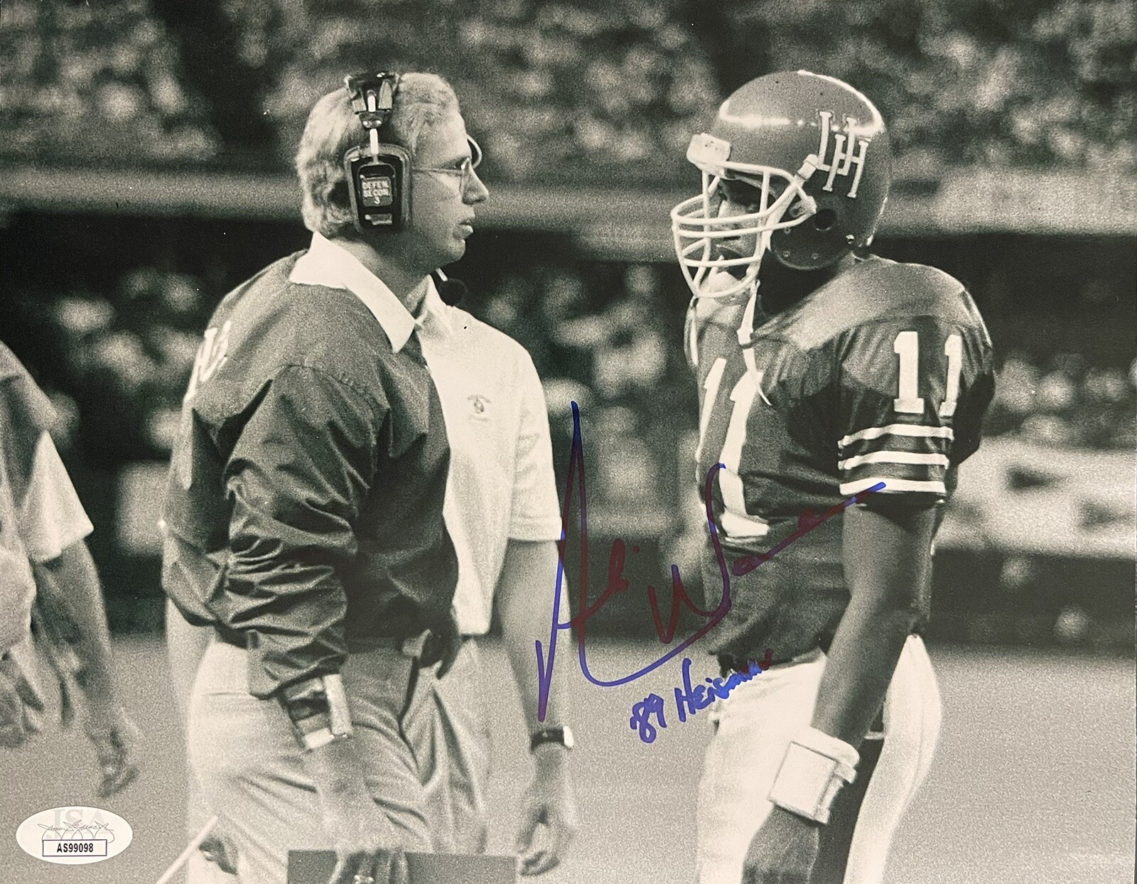 Andre Ware Autographed Signed Houston Cougars 8x10 Photo Heisman JSA COA 