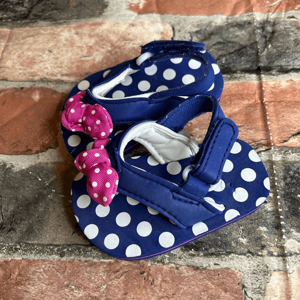 Sandalias de lunares azul marino con correa trasera bebé talla 3 Foto 3 de 4