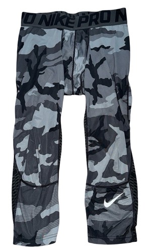 Medias de compresión Nike PRO para hombre capa base ropa deportiva M camuflaje gris capri